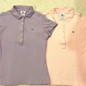 1 LACOSTE Women’s Collared Pique T-Shirt with Alligator logo - Size 38 (xs/s)